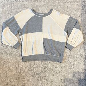 Blu Pepper Two-Tone Long Sleeve Top